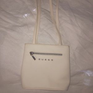 white Guess purse